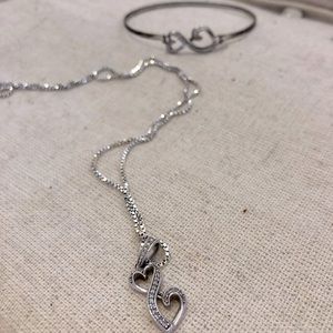 Matching Heart Sterling Silver Set